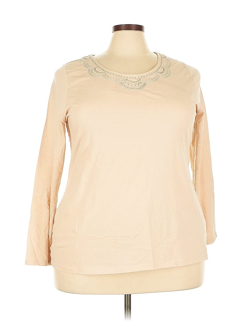 Charter Club 3/4 Sleeve T-shirt In Neutral