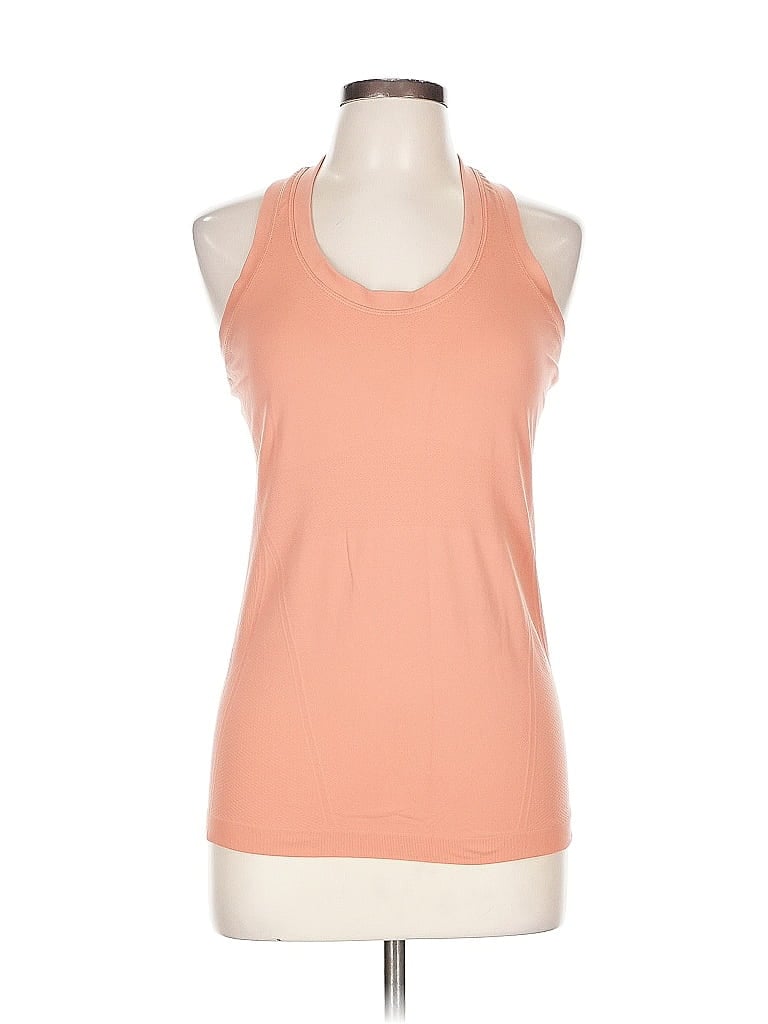 UNBRANDED Pre-owned Tank Top Orange Halter Neckline Tops