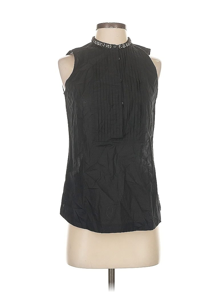 Pre-owned J.crew Factory Store Sleeveless Blouse In Black