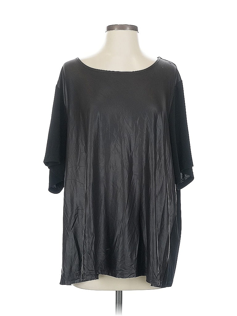 Pre-owned Calvin Klein Short Sleeve Blouse In Black