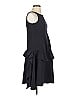 ADEAM 100% Polyester Solid Black Blue Ruffled Midnight Shift Size S - photo 4