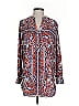 Gianni Bini 100% Polyester Purple Long Sleeve Henley Size XS - photo 1