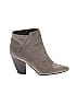 Saks Fifth Avenue Gray Tan Ankle Boots Size 7 1/2 - photo 1