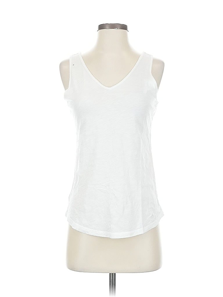 Pre-owned Ann Taylor Loft Outlet Tank Top White Halter Neckline Tops