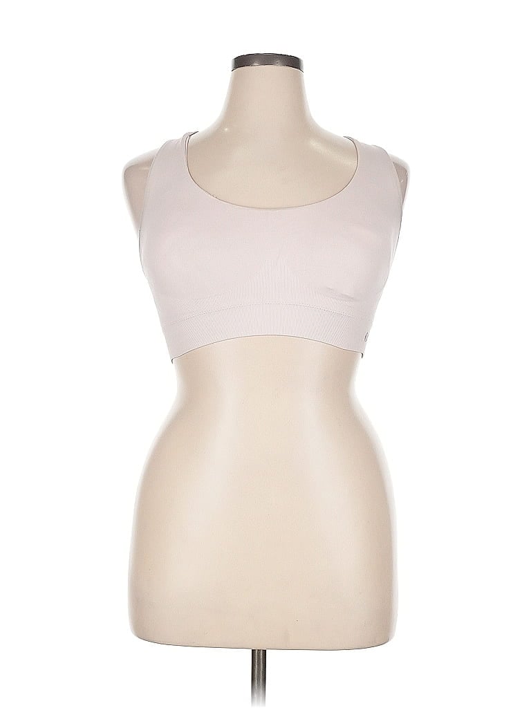 Pre-owned Marika Sport Tank Top Ivory Strapless Neckline Tops In White