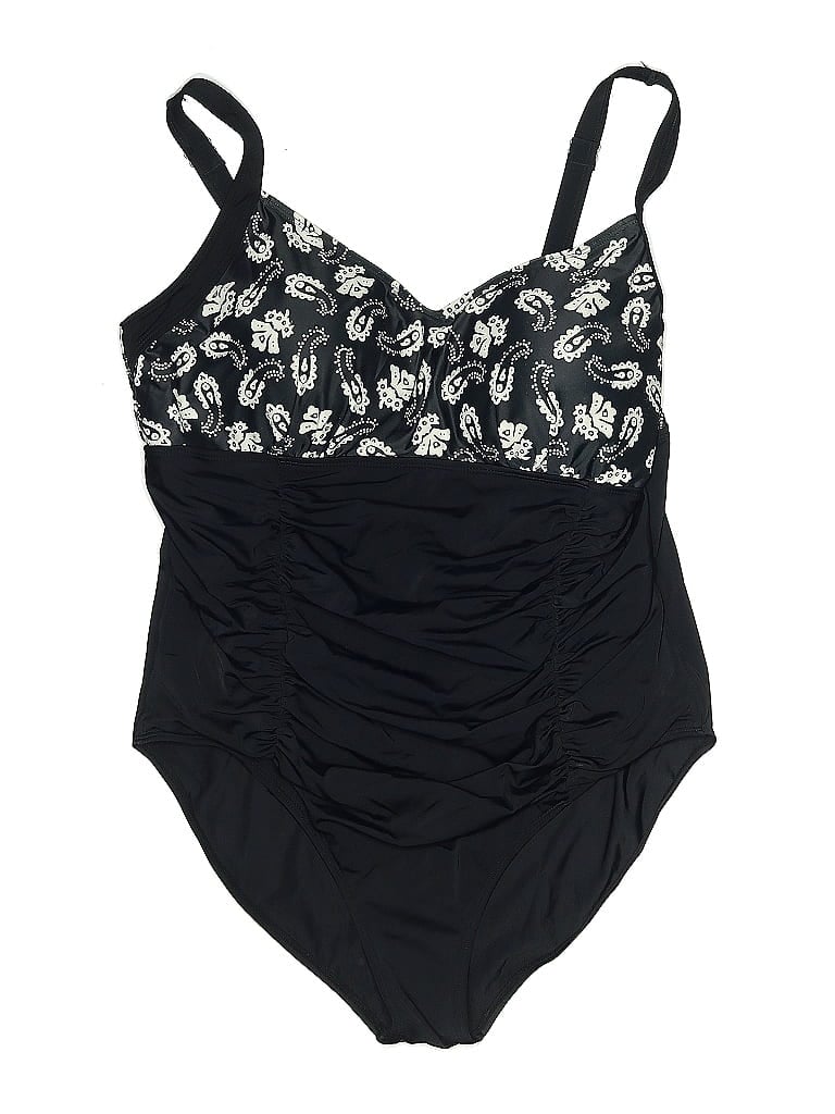 Pre-owned Assorted Brands One Piece Swimsuit In Black