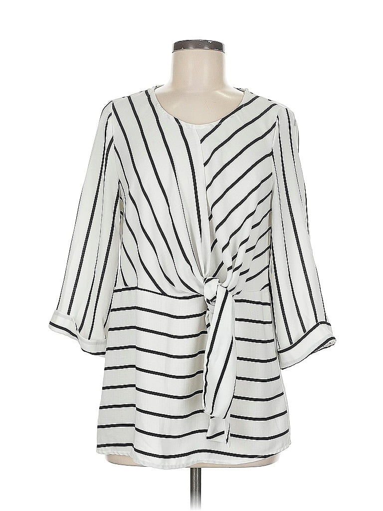 ANDREE BY UNIT Pre-owned 3/4 Sleeve Blouse In White