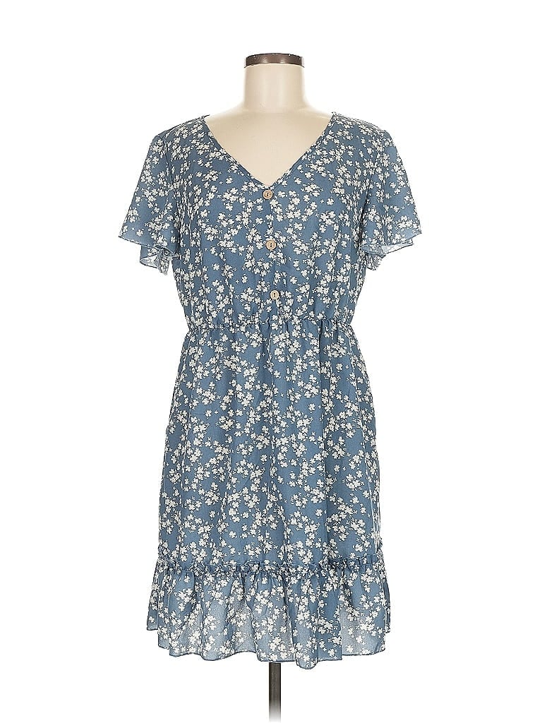 SHEIN Pre-owned Casual Dress In Blue