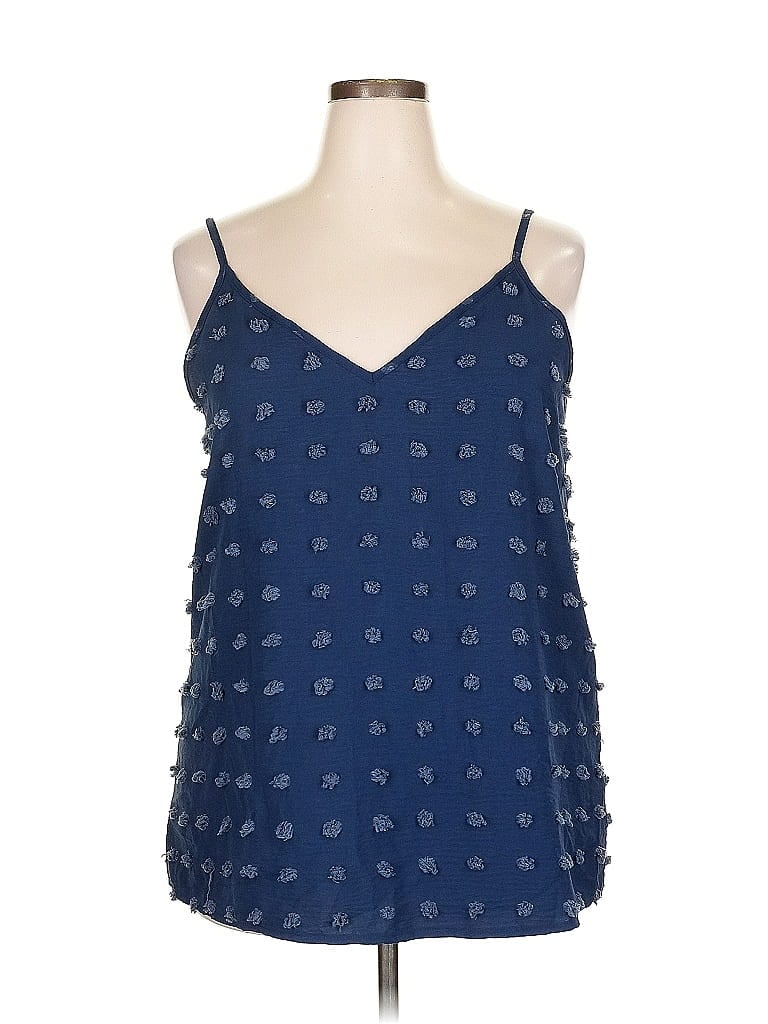 Pre-owned Unbranded Sleeveless Blouse In Blue