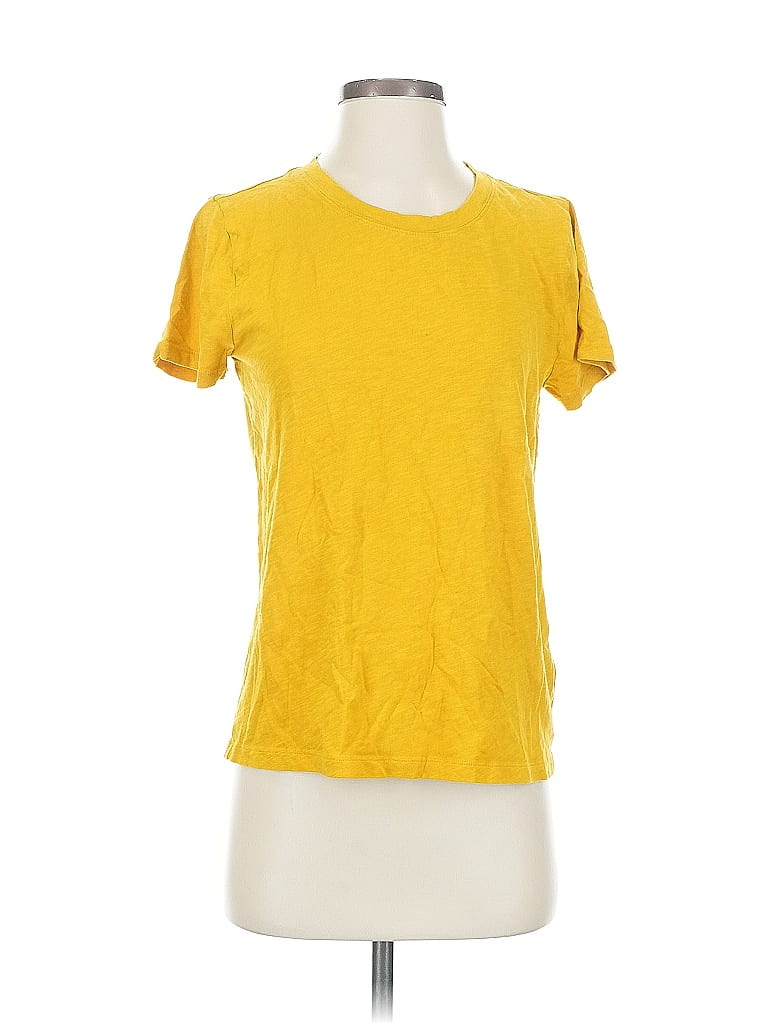 Pre-owned J.crew Factory Store Short Sleeve T-shirt In Yellow