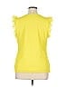 DKNY Solid Yellow Short Sleeve Top Size XL - photo 2