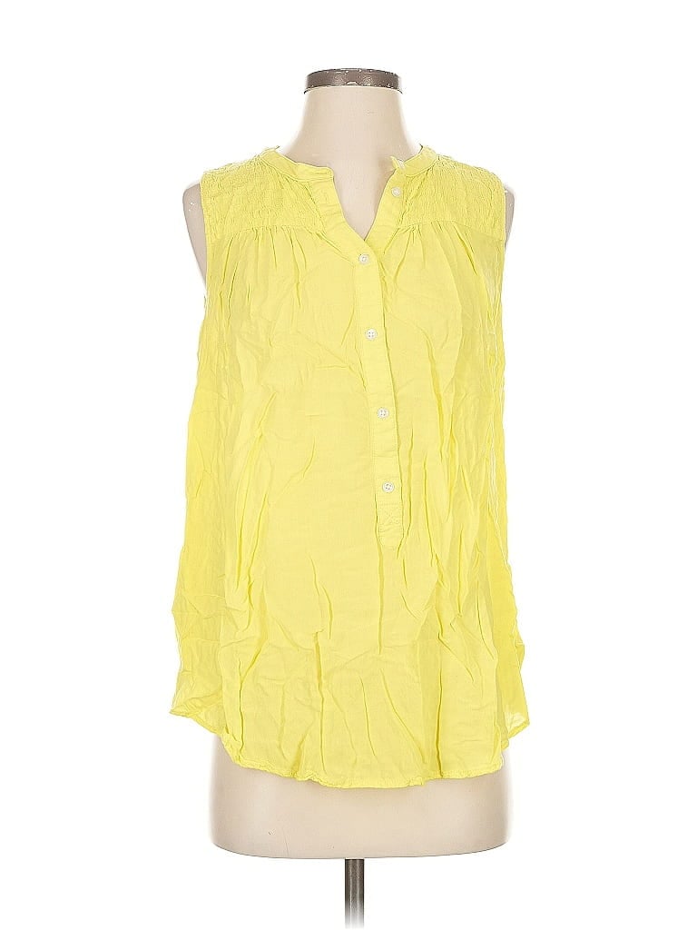Pre-owned Holding Horses Sleeveless Blouse In Yellow