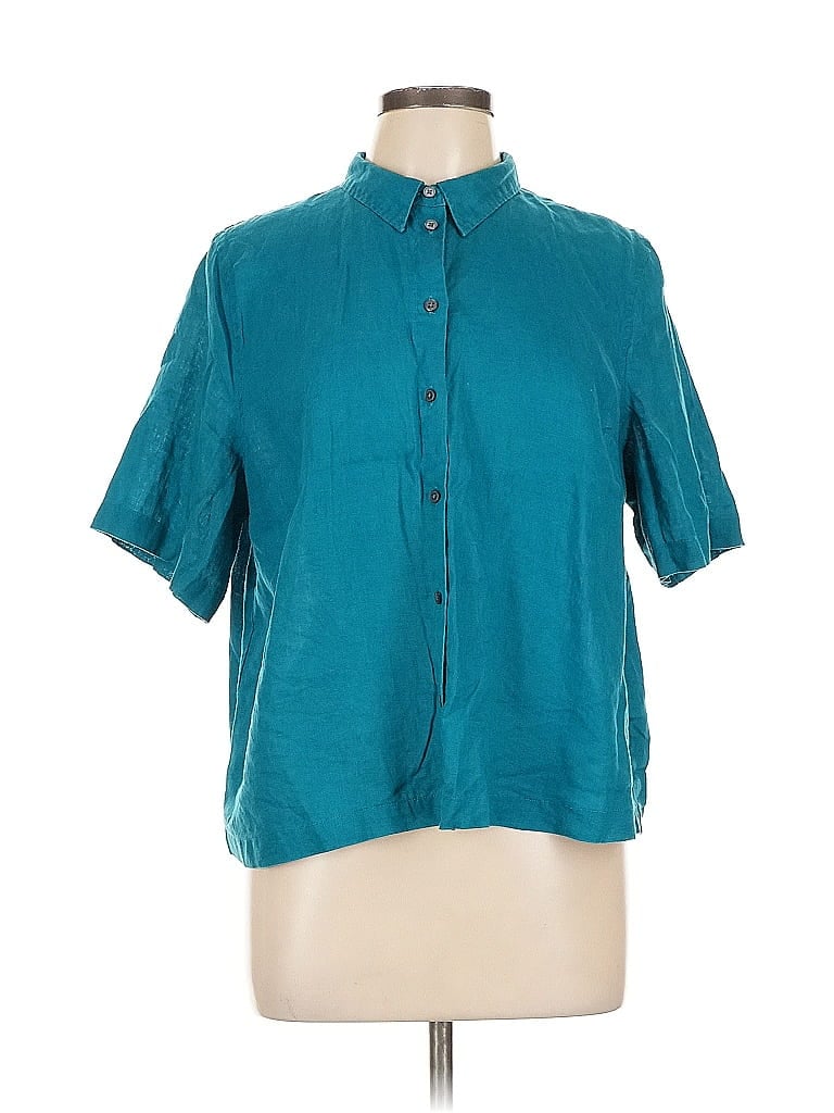 Click to view more detailed imagery on our partner's website Pre-owned Boden Short Sleeve Blouse In Blue
