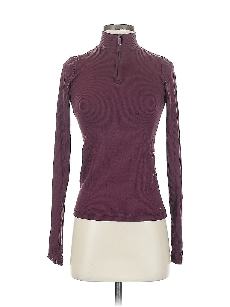 Pre-owned Flx Long Sleeve Turtleneck In Burgundy