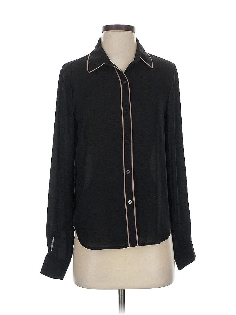 Pre-owned Forever 21 Contemporary Long Sleeve Blouse In Black