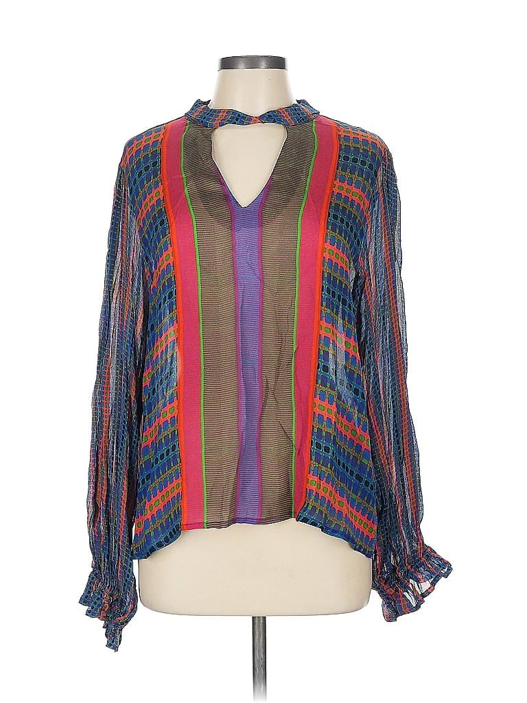 Click to view more detailed imagery on our partner's website Pre-owned Conditions Apply Long Sleeve Blouse In Blue