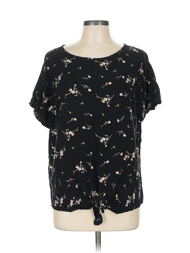 Pre-owned Buffalo By David Bitton Short Sleeve Blouse In Black