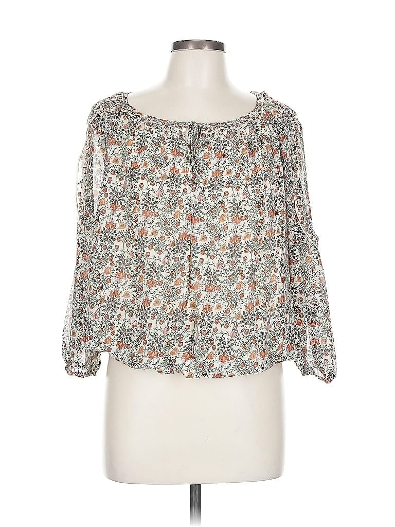 Pre-owned Max Studio 3/4 Sleeve Blouse In White