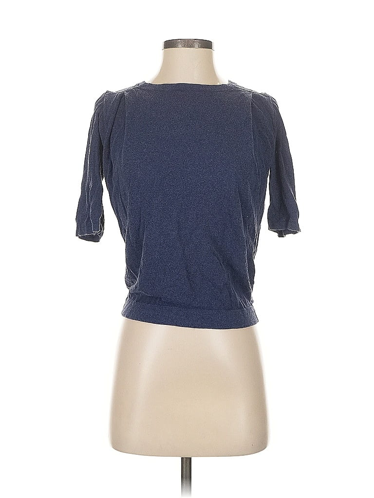 ANN TAYLOR Pre-owned 3/4 Sleeve Top Blue Boatneck Tops