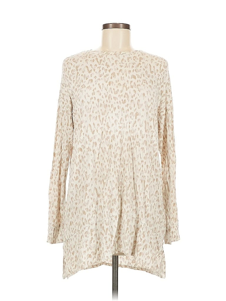 Pre-owned Inc International Concepts Long Sleeve T-shirt In White