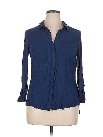 Converse One Star 3/4 Sleeve Button-Down Shirt (view 1)