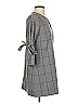 Waverly Grey Plaid Gray Tie Sleeve Plaid Shift Size XS - photo 4