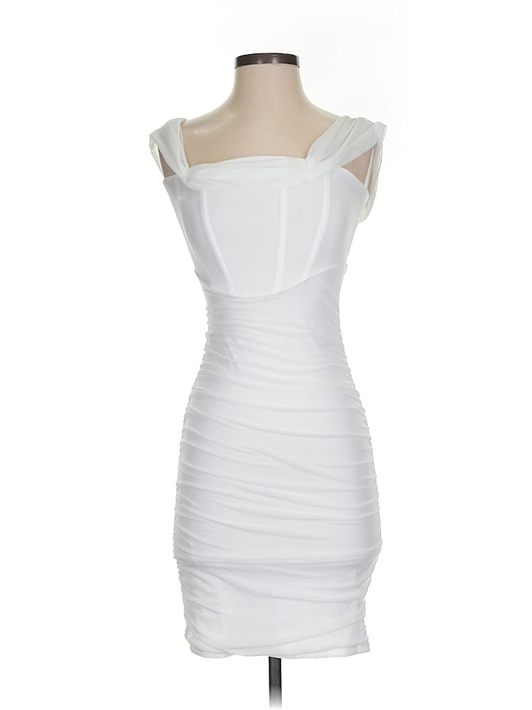 Pre-owned Unbranded Cocktail Dress In White