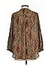 Vince Camuto 100% Polyester Animal Print Brown 3/4 Sleeve Blouse Size S - photo 2