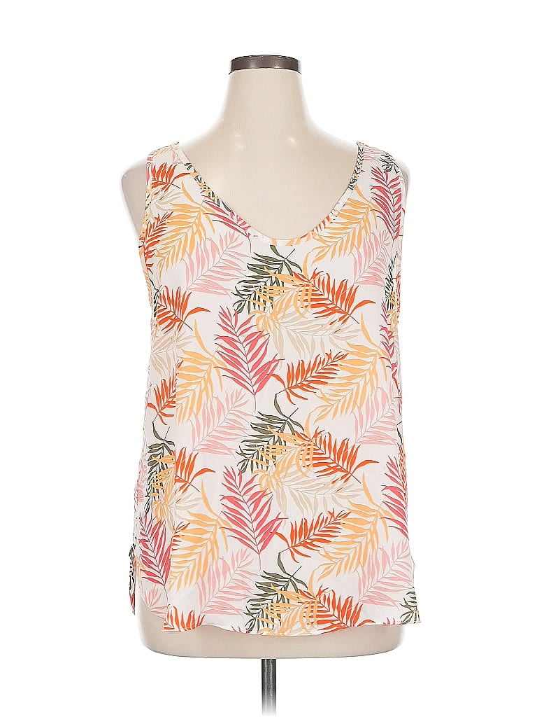Pre-owned Ann Taylor Loft Outlet Sleeveless Top White V Neck Tops