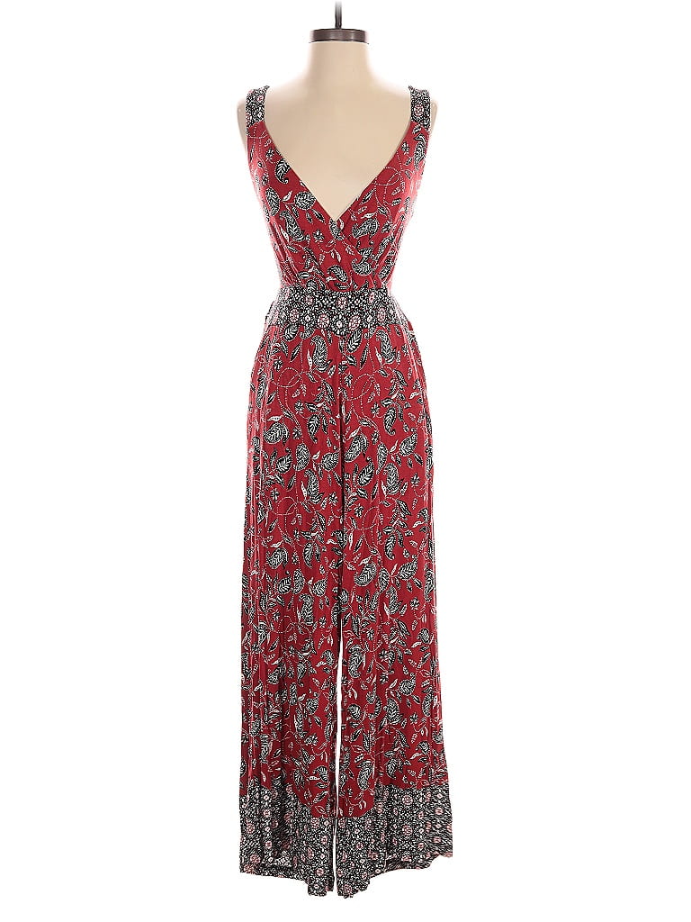 Pre-owned Loft Beach Jumpsuit In Red