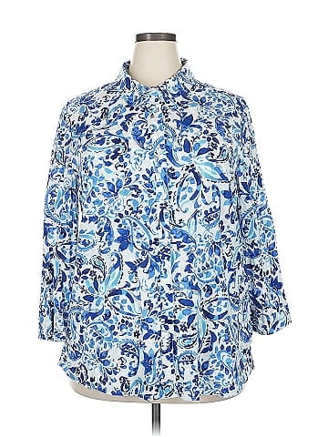 Appleseeds 3/4 Sleeve Button-Down Shirt (view 1)