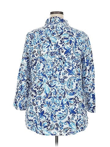 Appleseeds 3/4 Sleeve Button-Down Shirt (view 2)