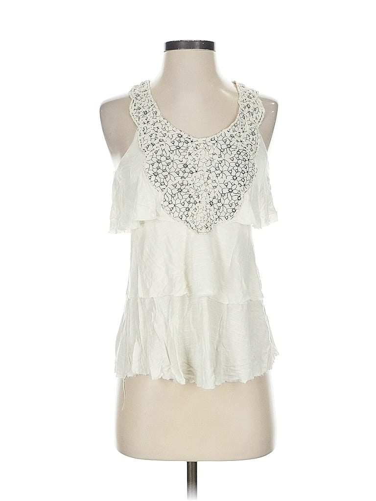 Pre-owned Pins And Needles Sleeveless Blouse In White