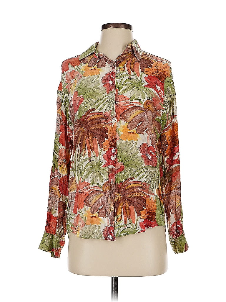 CAROLL Pre-owned Long Sleeve Blouse In Green