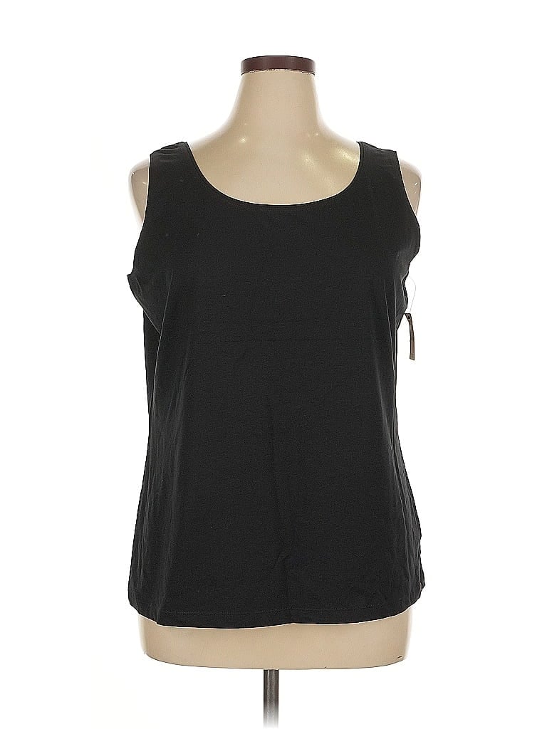 Pre-owned Talbots Outlet Sleeveless Top Black Scoop Neck Tops
