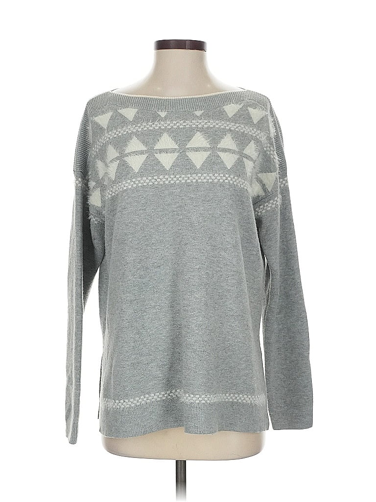 Pre-owned Ann Taylor Loft Pullover Sweater In Gray