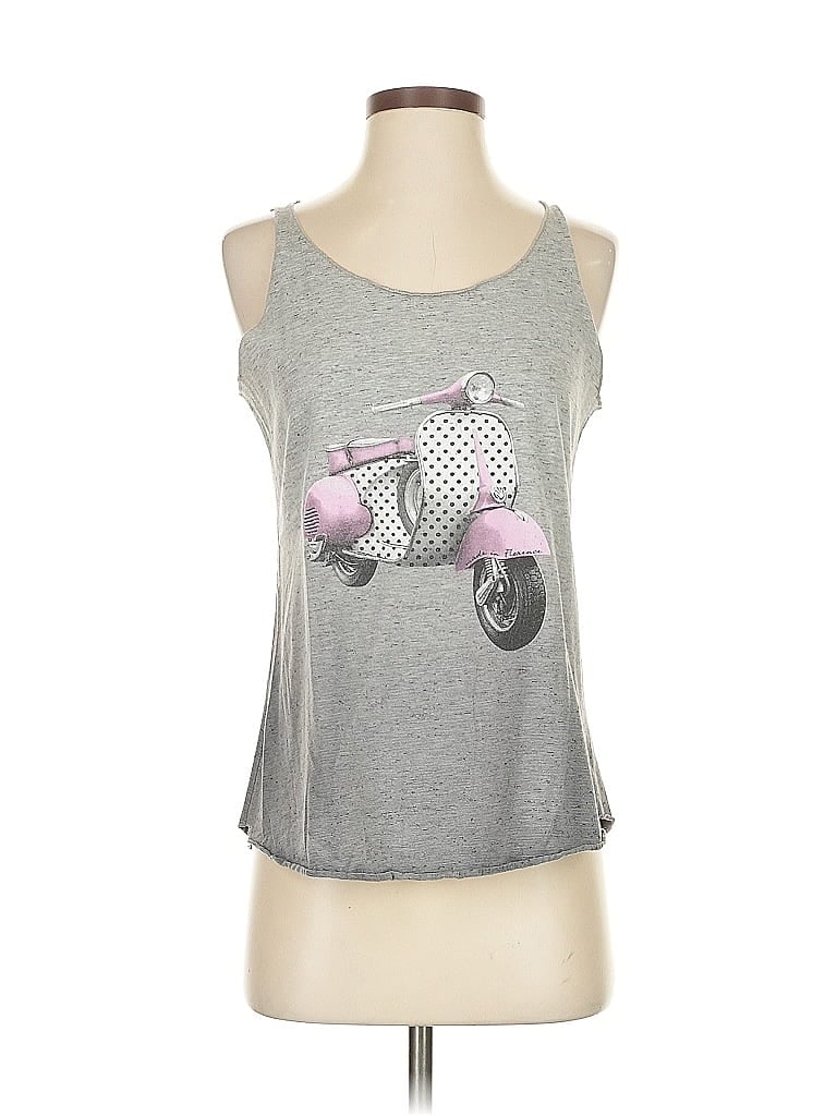 Pre-owned Assorted Brands Tank Top Gray Halter Neckline Tops