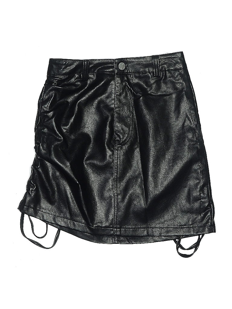 UNBRANDED Pre-owned Faux Leather Skirt In Black