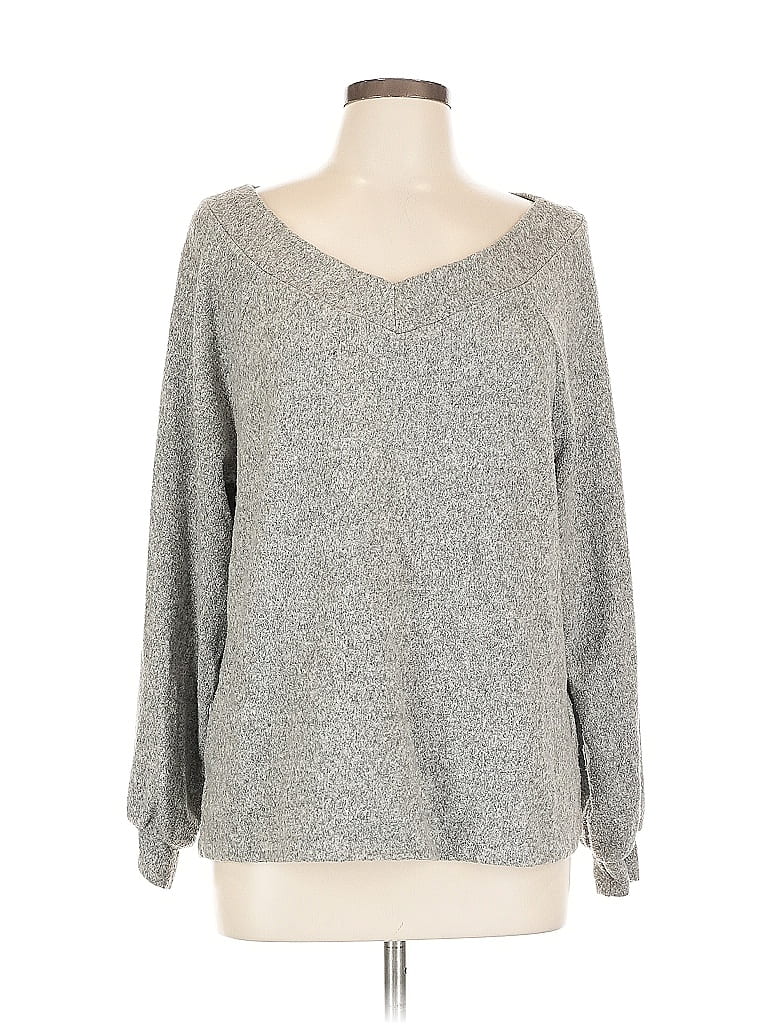 Pre-owned H&m Pullover Sweater In Gray