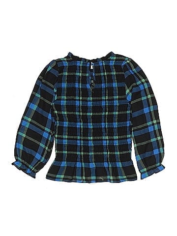 Aqua Long Sleeve Blouse (view 2)