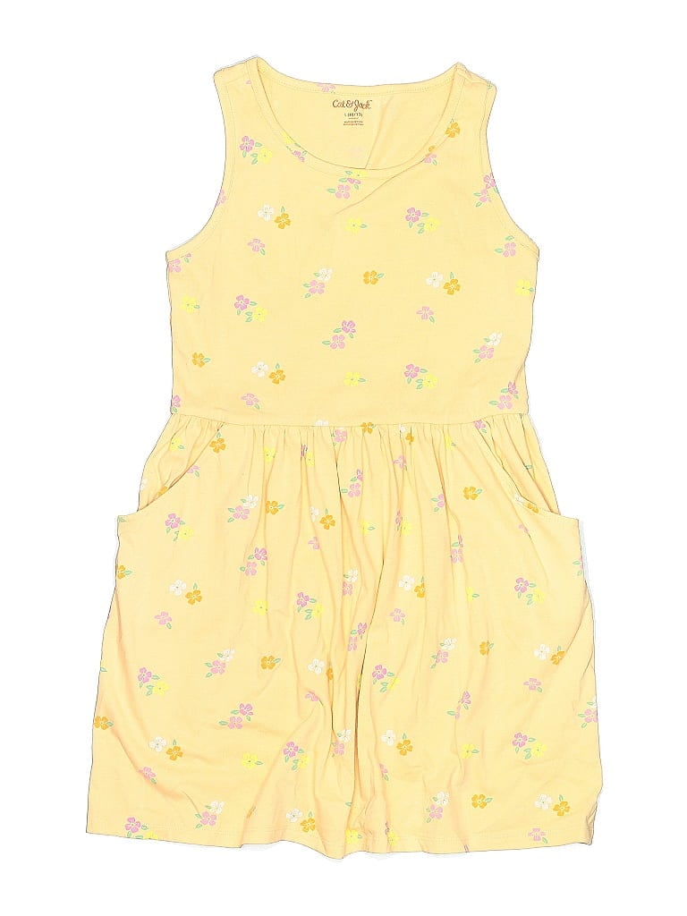 Pre-owned Cat & Jack Kids' Dress In Yellow