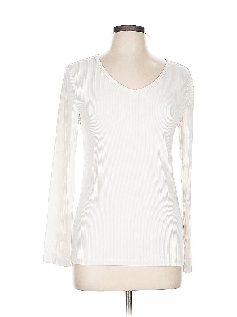 Pre-owned Amazon Essentials 3/4 Sleeve T-shirt In White