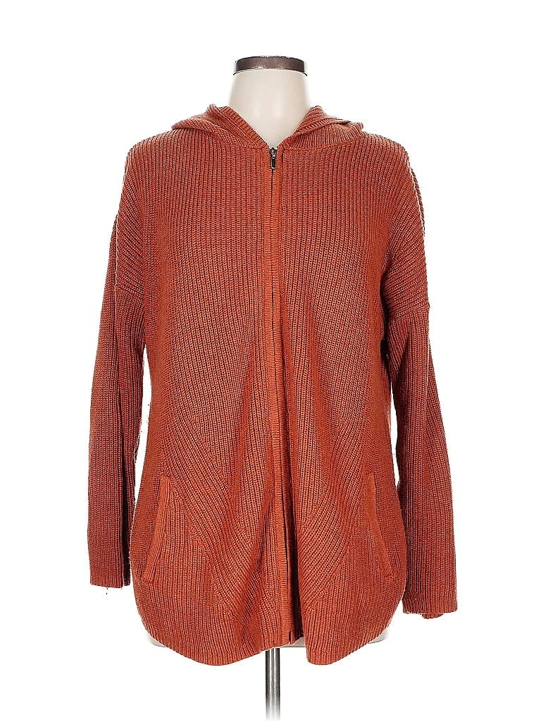 Pre-owned Max Studio Cardigan Sweater In Orange