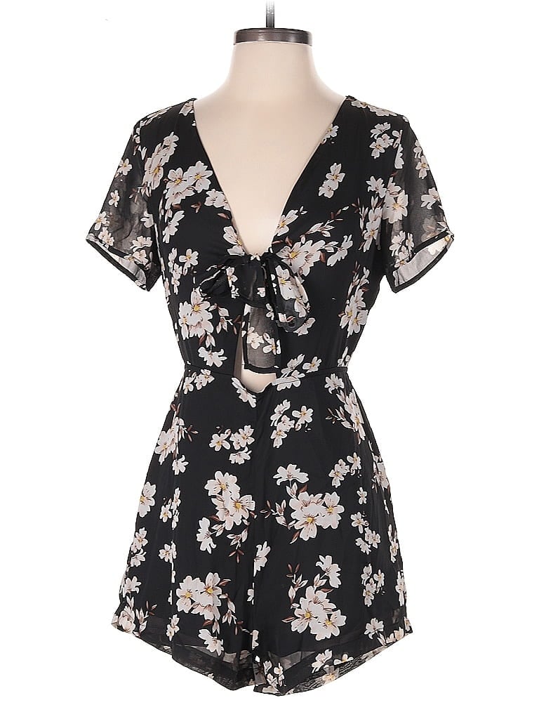 Pre-owned Lucy Wang Romper In Black