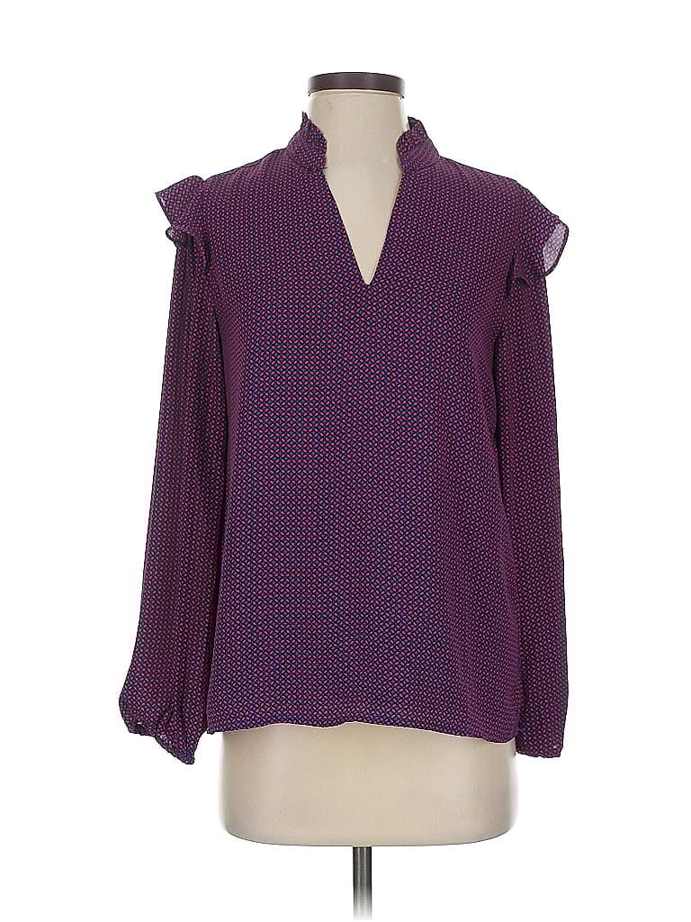 Pre-owned J.crew Factory Store Long Sleeve T-shirt In Purple