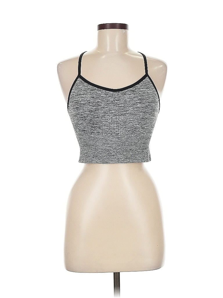 Pre-owned Fruit Of The Loom Tank Top Gray Halter Neckline Tops