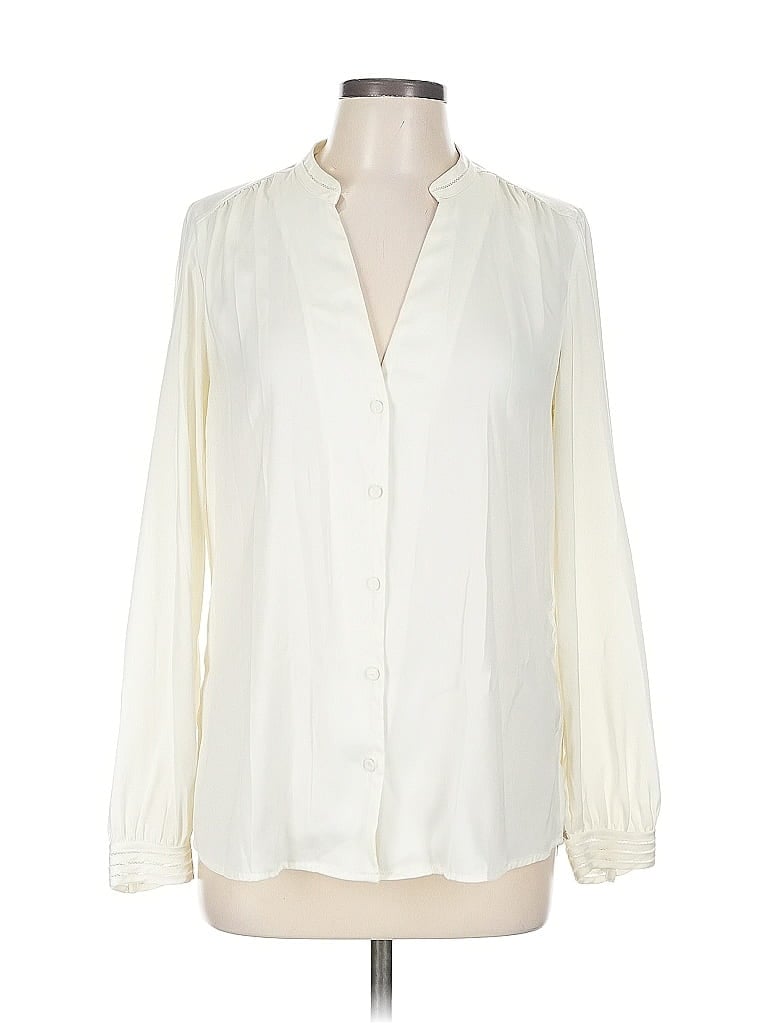 H&M Pre-owned Long Sleeve Blouse In White