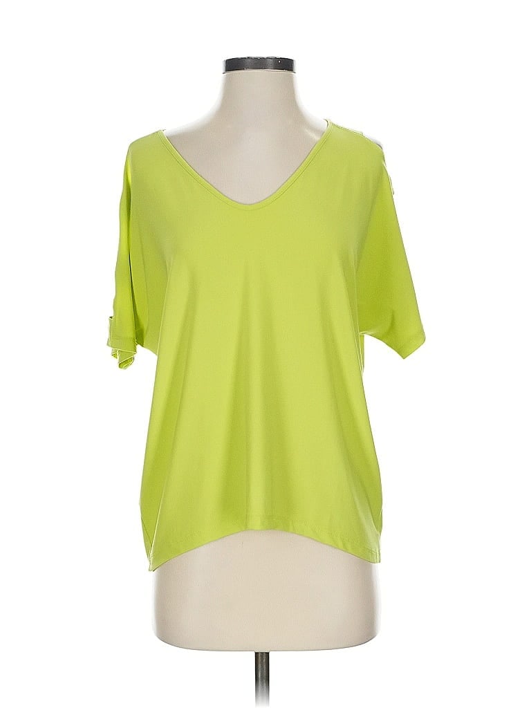 Pre-owned Clara Sun Woo Short Sleeve Top Green Scoop Neck Tops