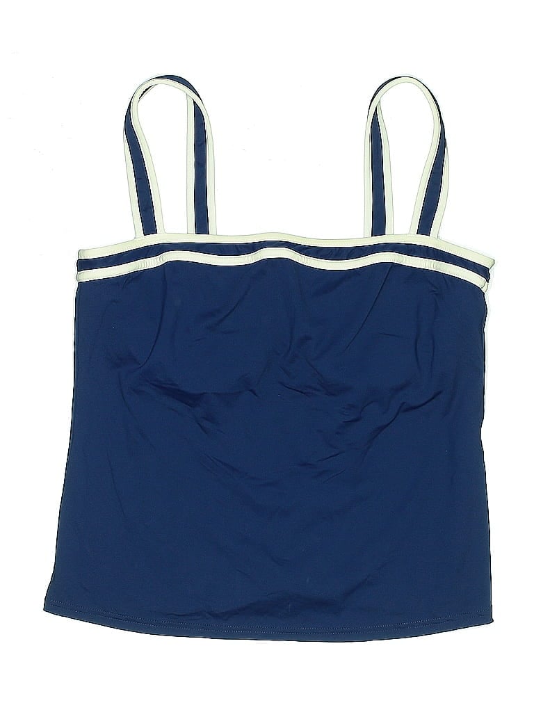 Pre-owned Lands' End Swimsuit Top Blue Swimwear