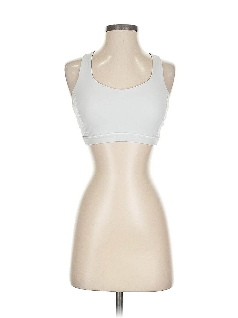 Pre-owned Lululemon Athletica Tank Top White Halter Neckline Tops